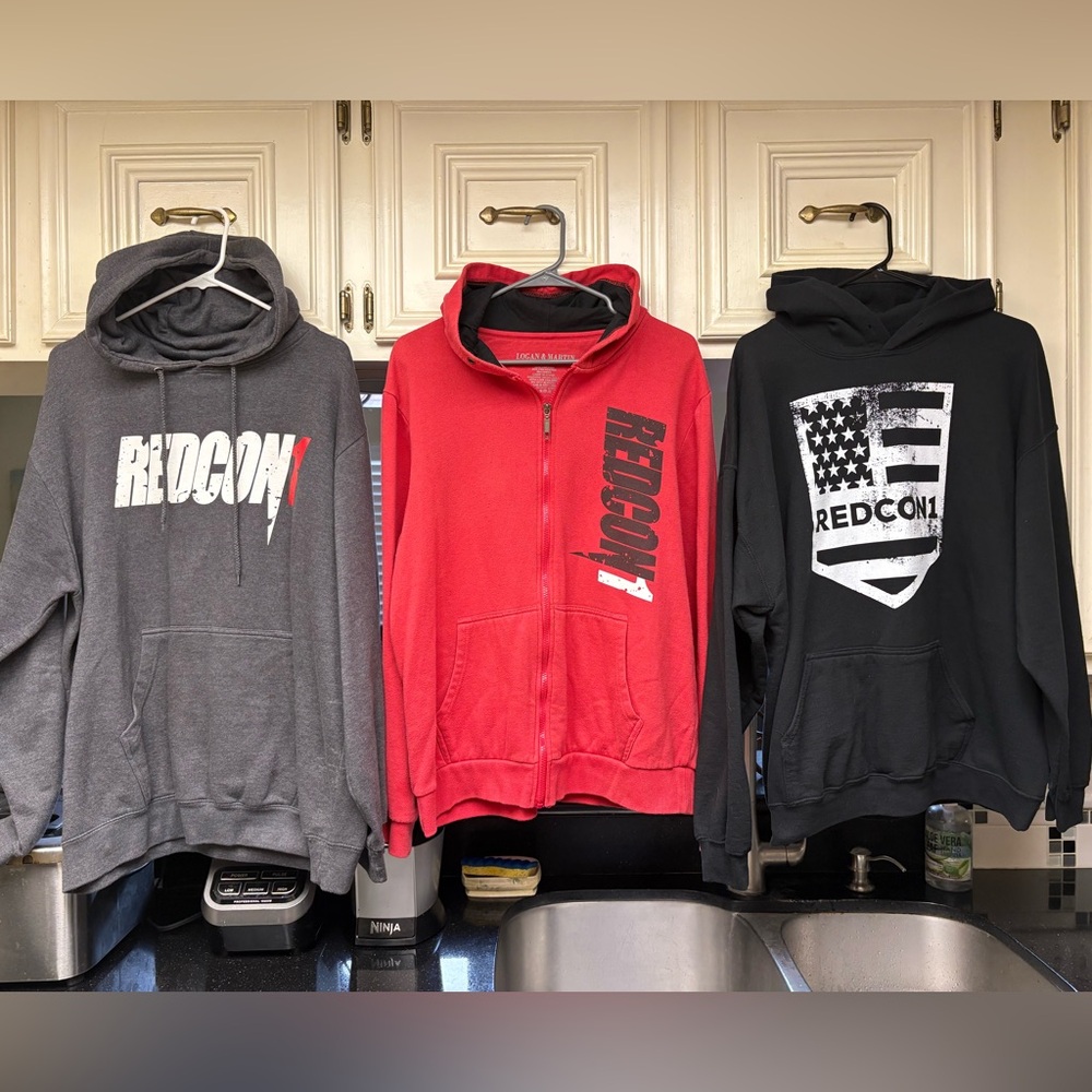 Bundle of (3) Redcon 1 hoodies. Men’s size XL.